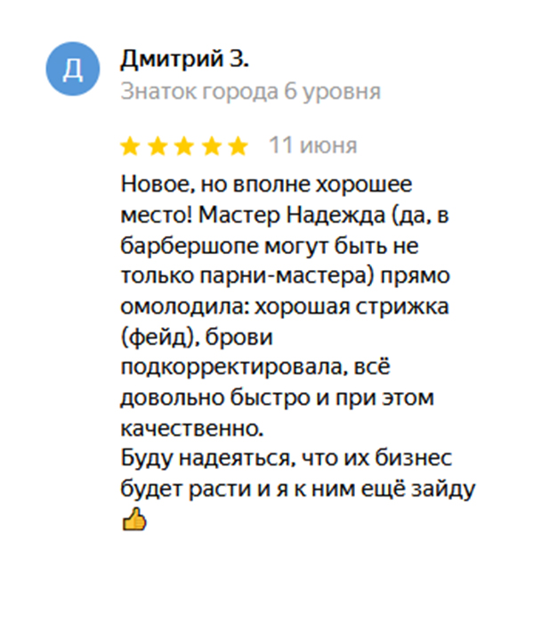 Отзыв Яндекс 05